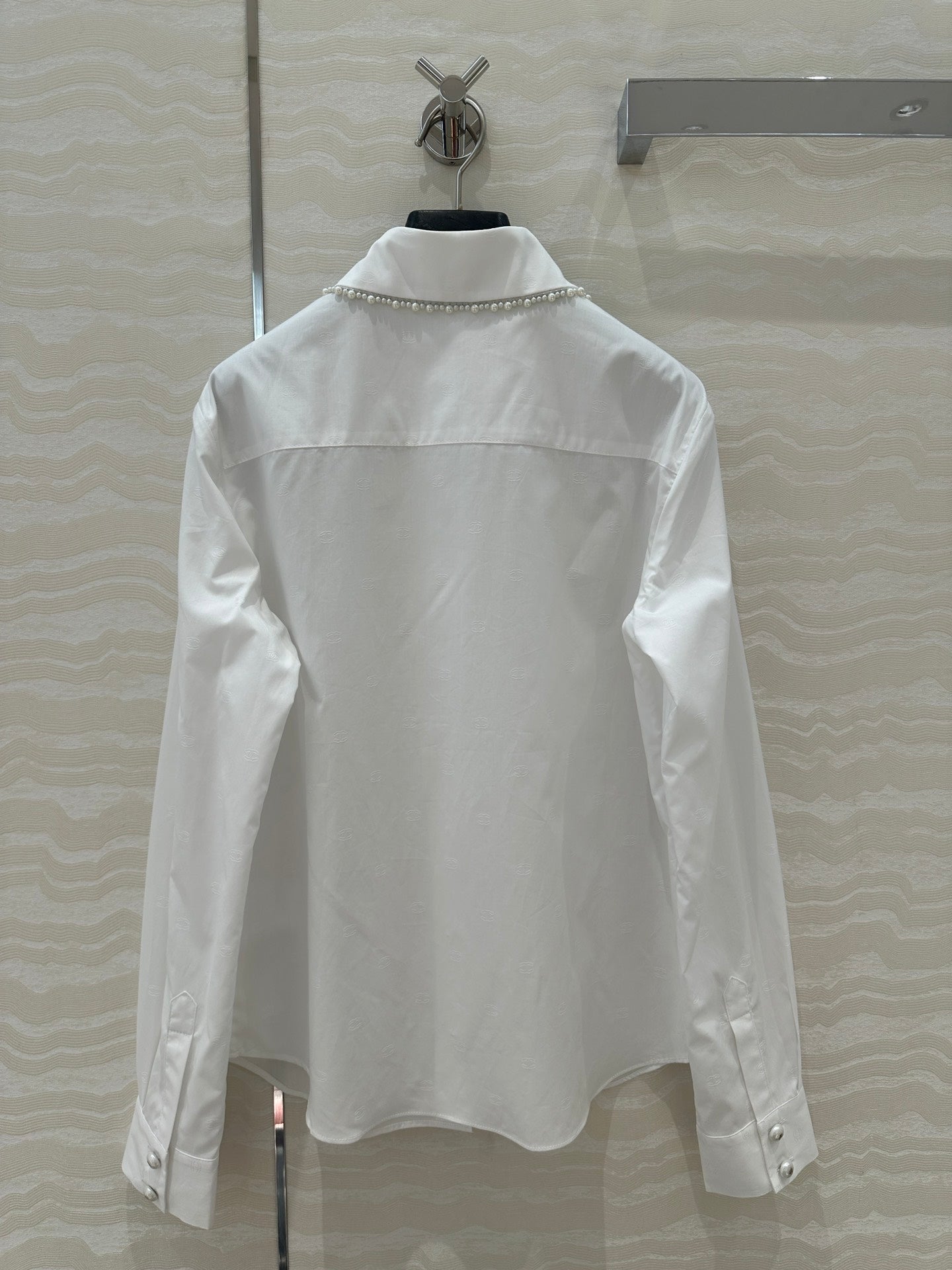 Chanel Jacquard Shirt with Pearl Buttons (On Sale)