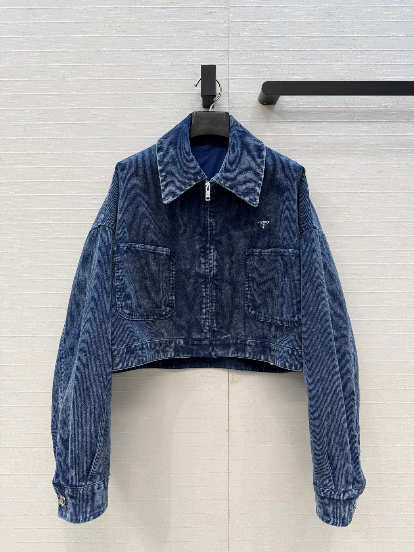 Prada 26SS Corduroy Collar Jacket / High-Waisted Trousers