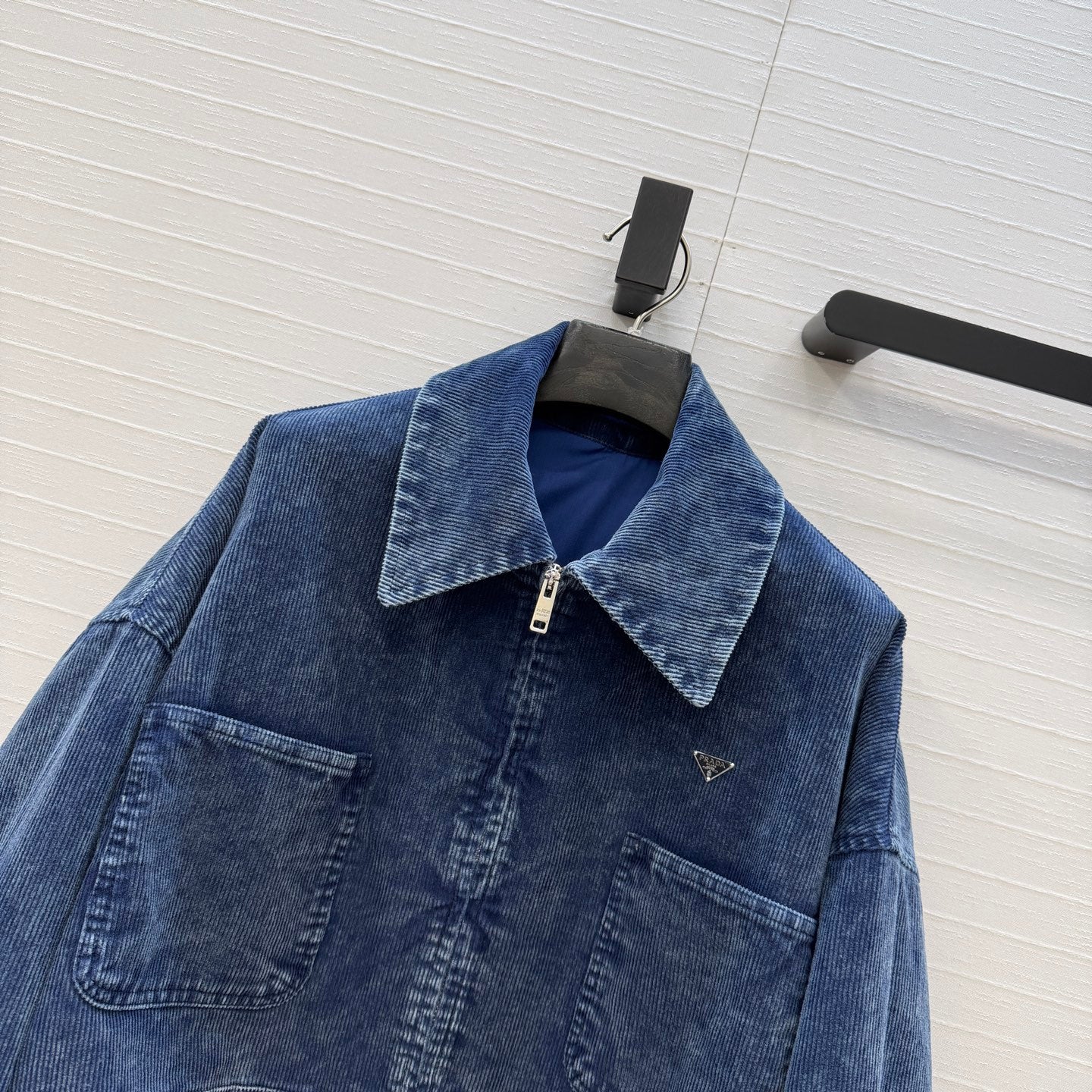 Prada 26SS Corduroy Collar Jacket / High-Waisted Trousers