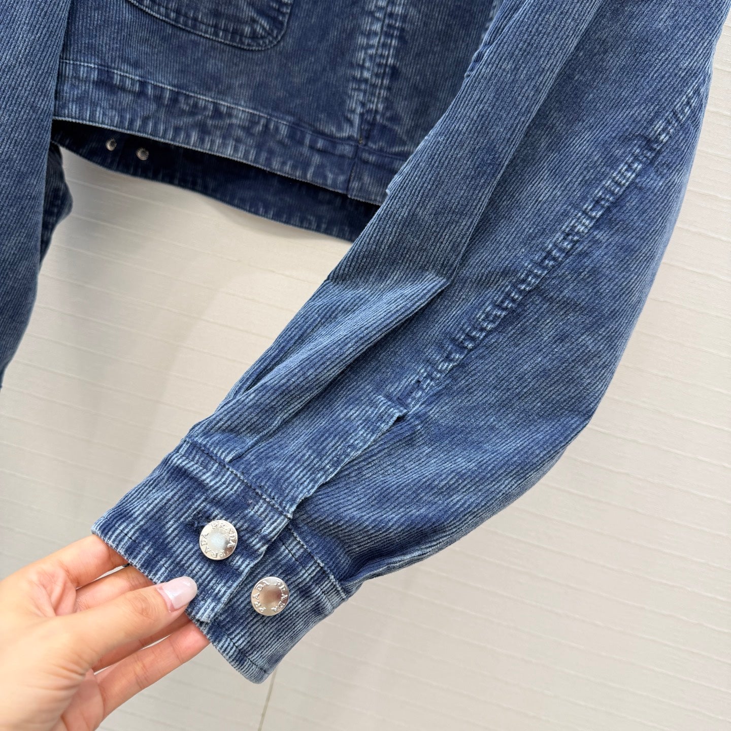 Prada 26SS Corduroy Collar Jacket / High-Waisted Trousers