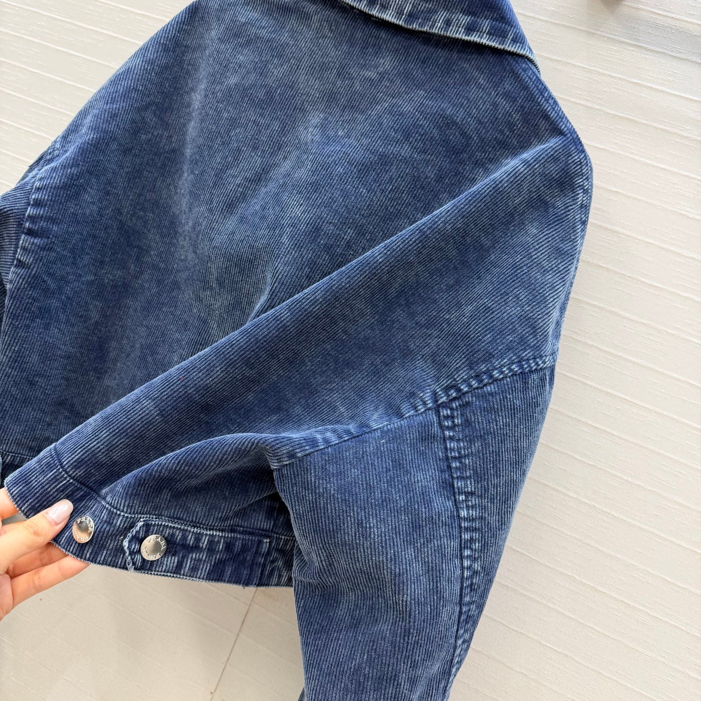 Prada 26SS Corduroy Collar Jacket / High-Waisted Trousers