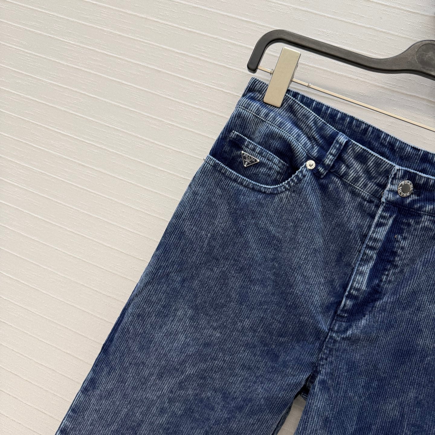 Prada 26SS Corduroy Collar Jacket / High-Waisted Trousers