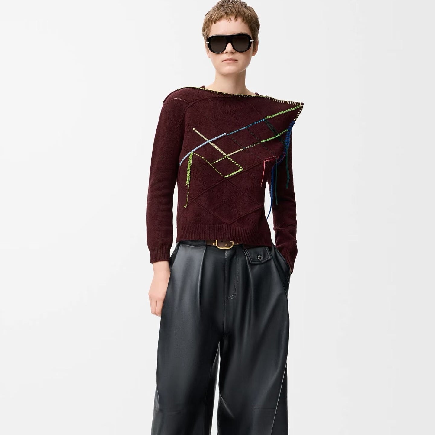 Loewe 26SS Asymmetrical Crew Neck Sweater