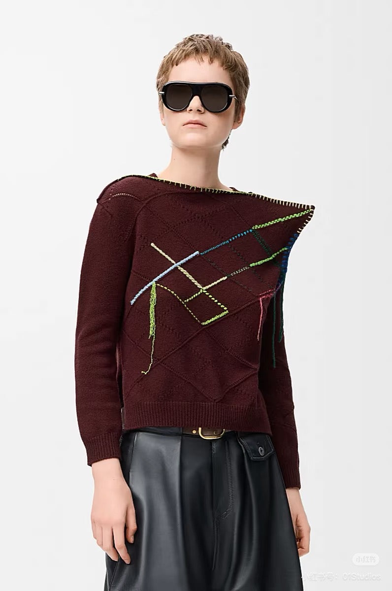 Loewe 26SS Asymmetrical Crew Neck Sweater