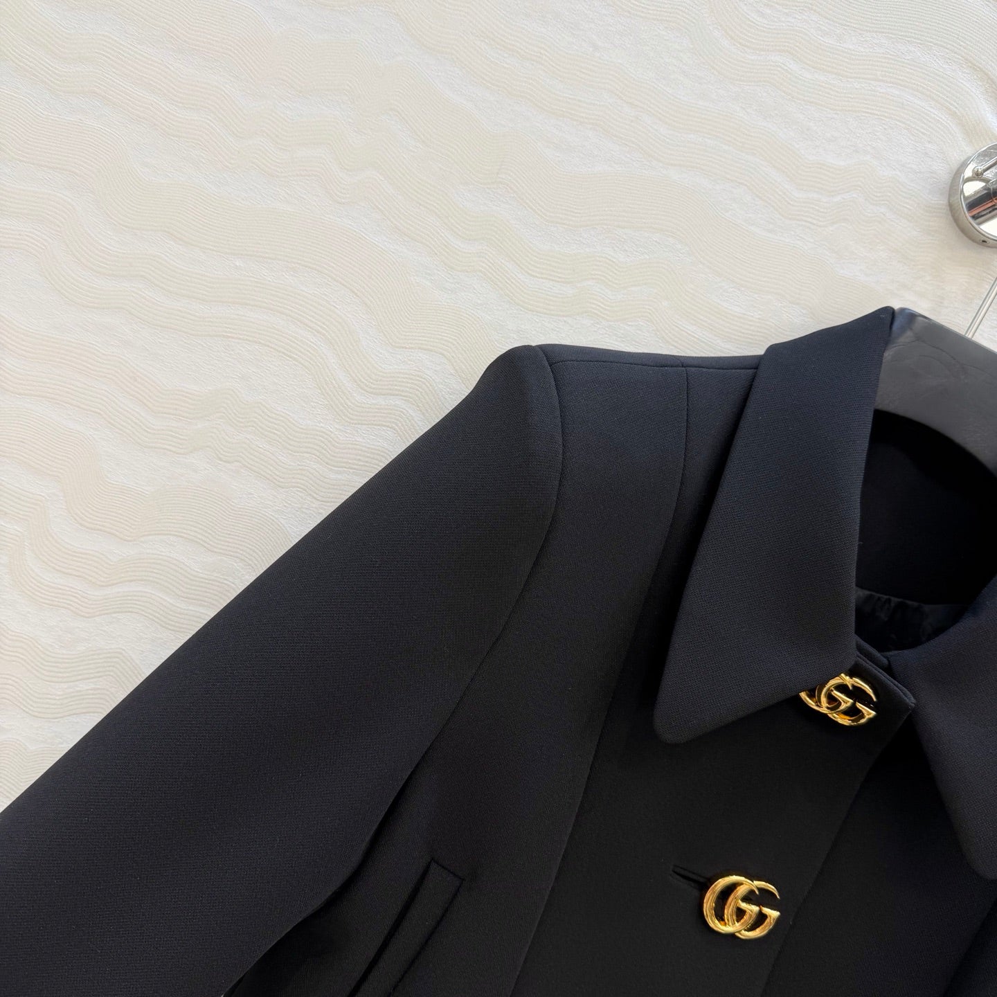 Gucci 26SS Metal Buckle Lapel Jacket/Skirt