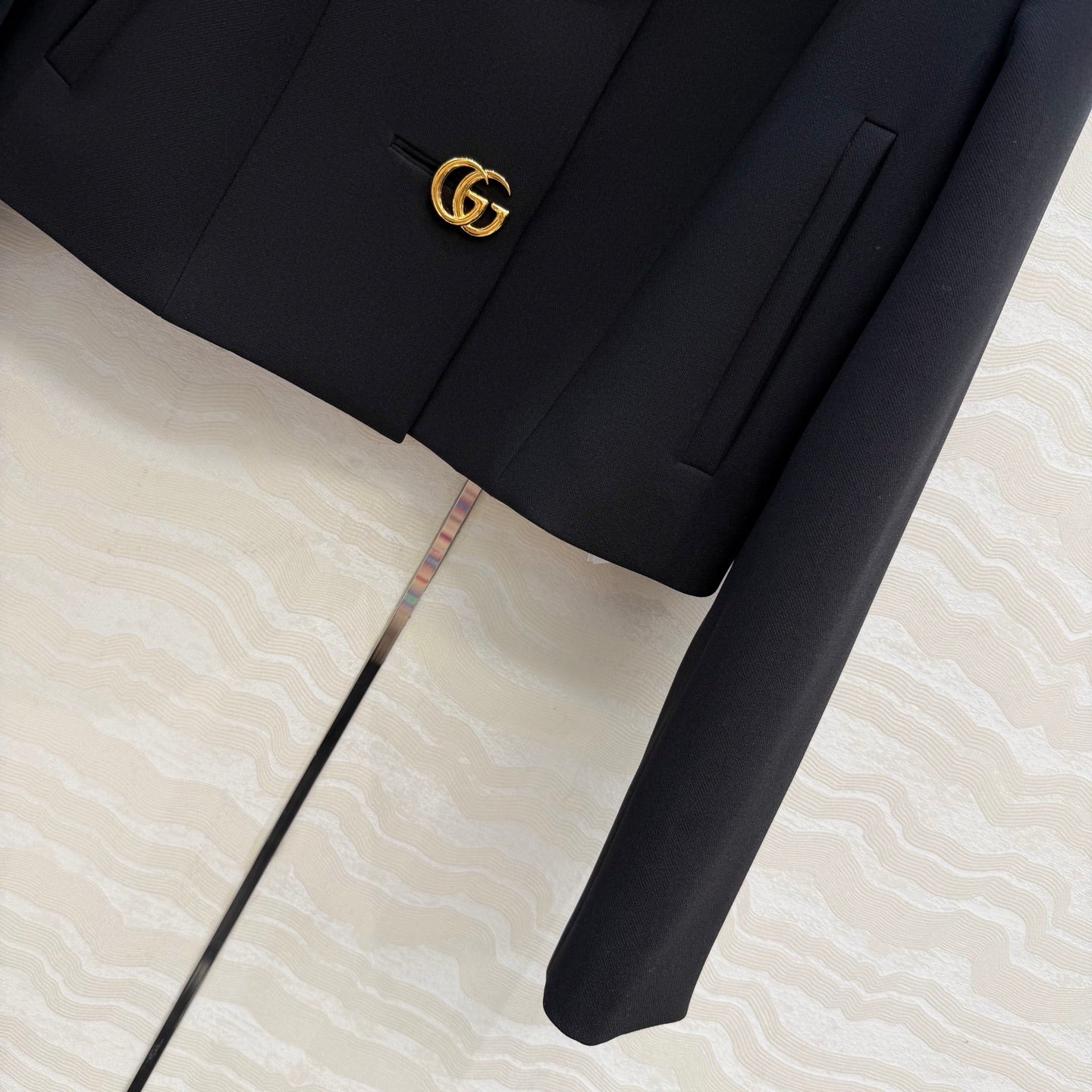 Gucci 26SS Metal Buckle Lapel Jacket/Skirt