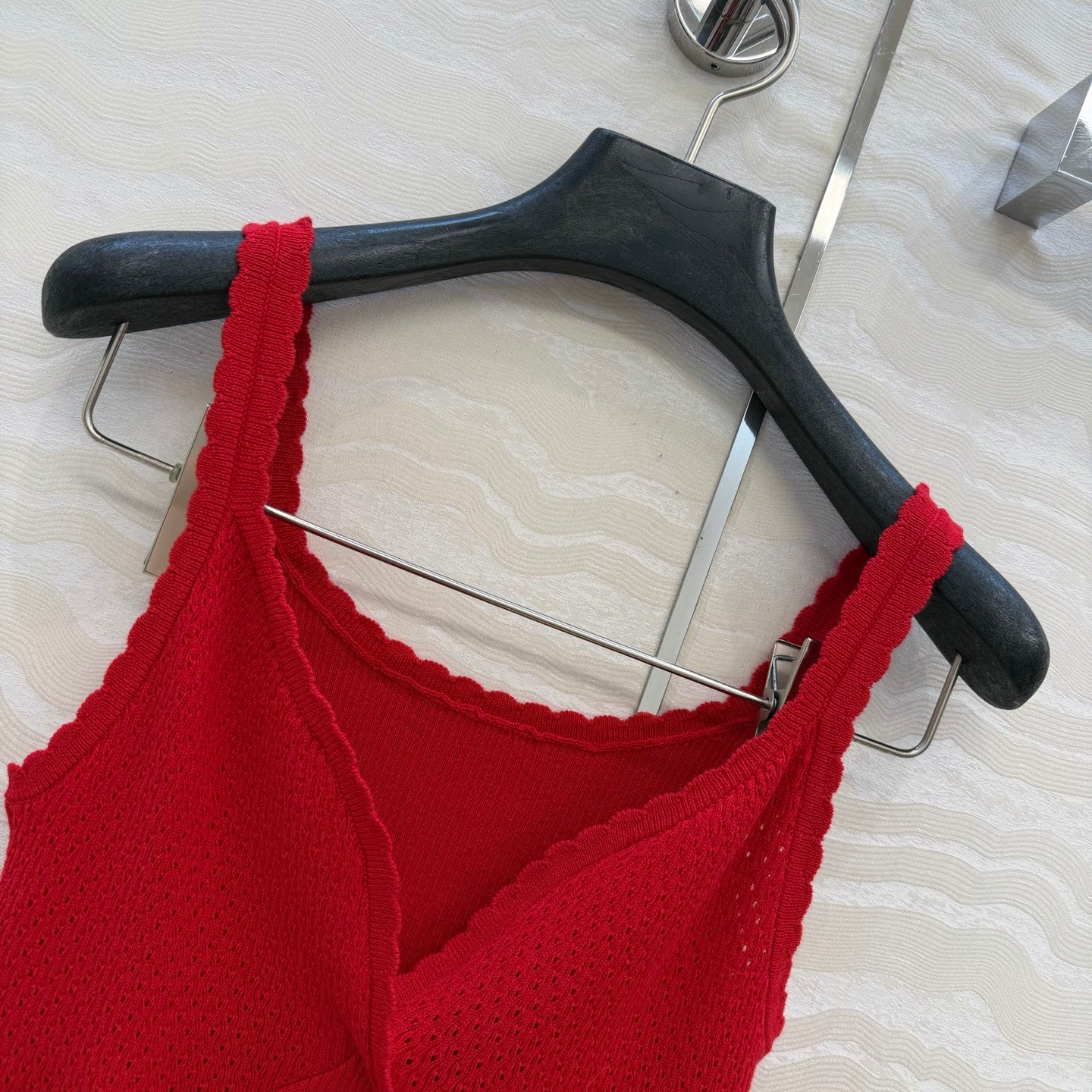 MIUMIU 26SS knitted off-the-shoulder camisole