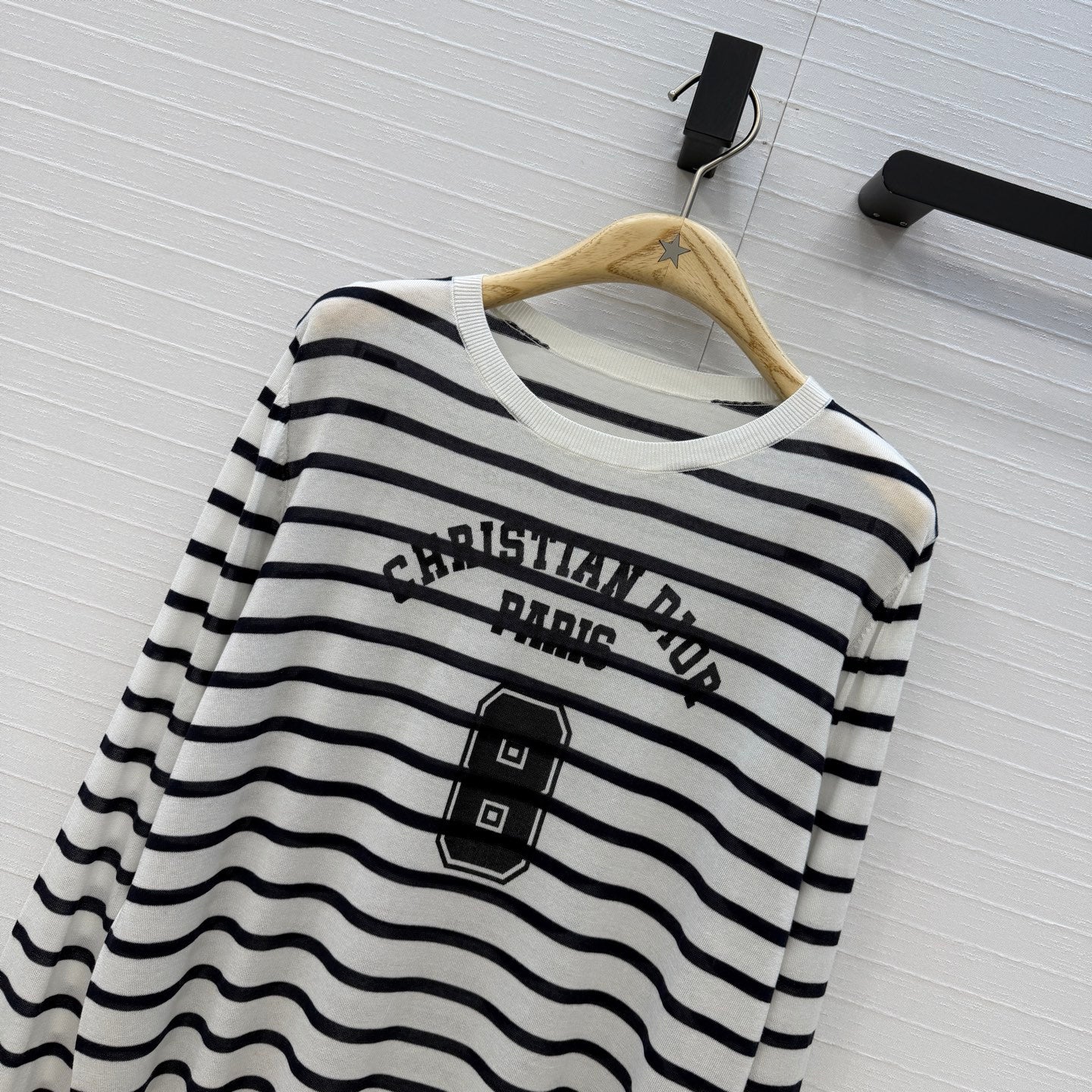 Dior 26SS Striped Lucky Number 8 Long-Sleeved Toplvet Dress