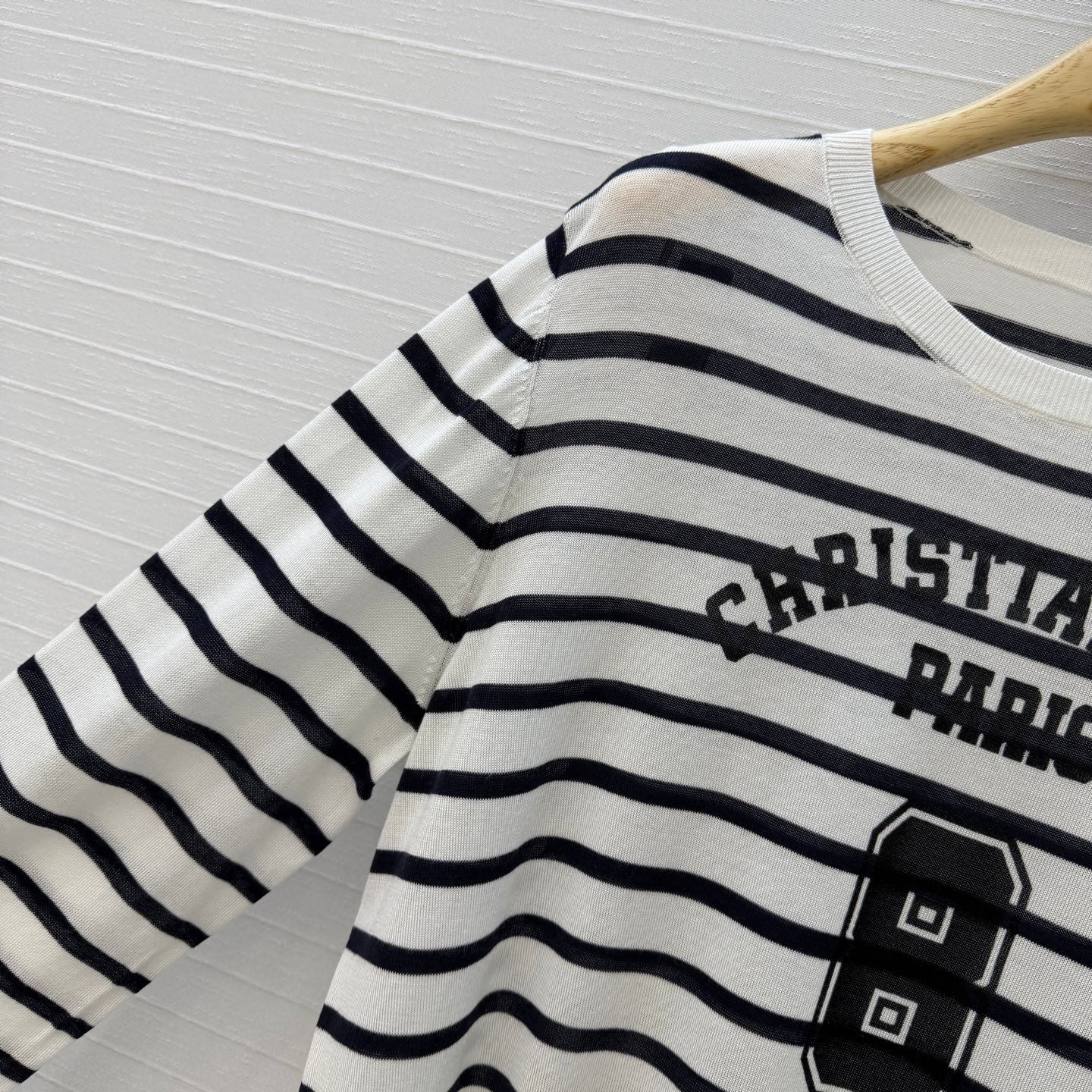Dior 26SS Striped Lucky Number 8 Long-Sleeved Toplvet Dress