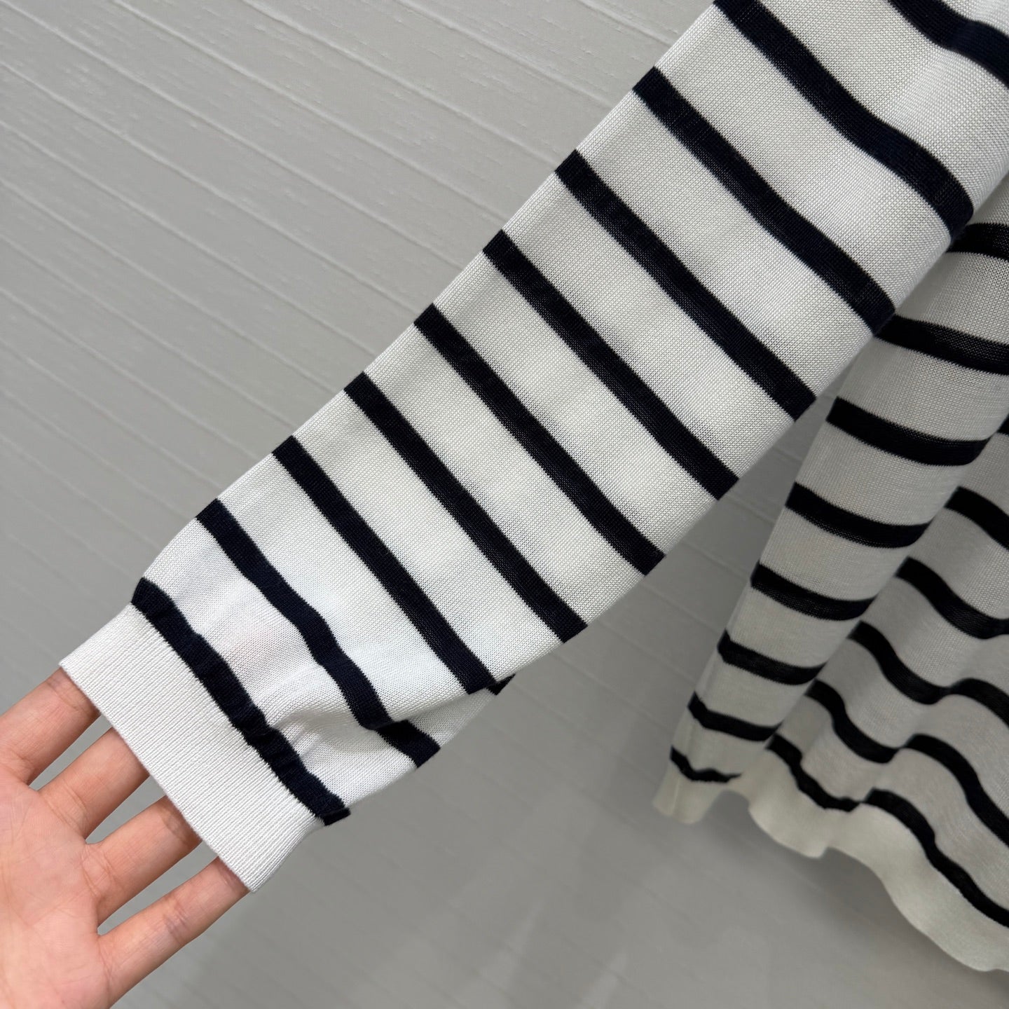 Dior 26SS Striped Lucky Number 8 Long-Sleeved Toplvet Dress