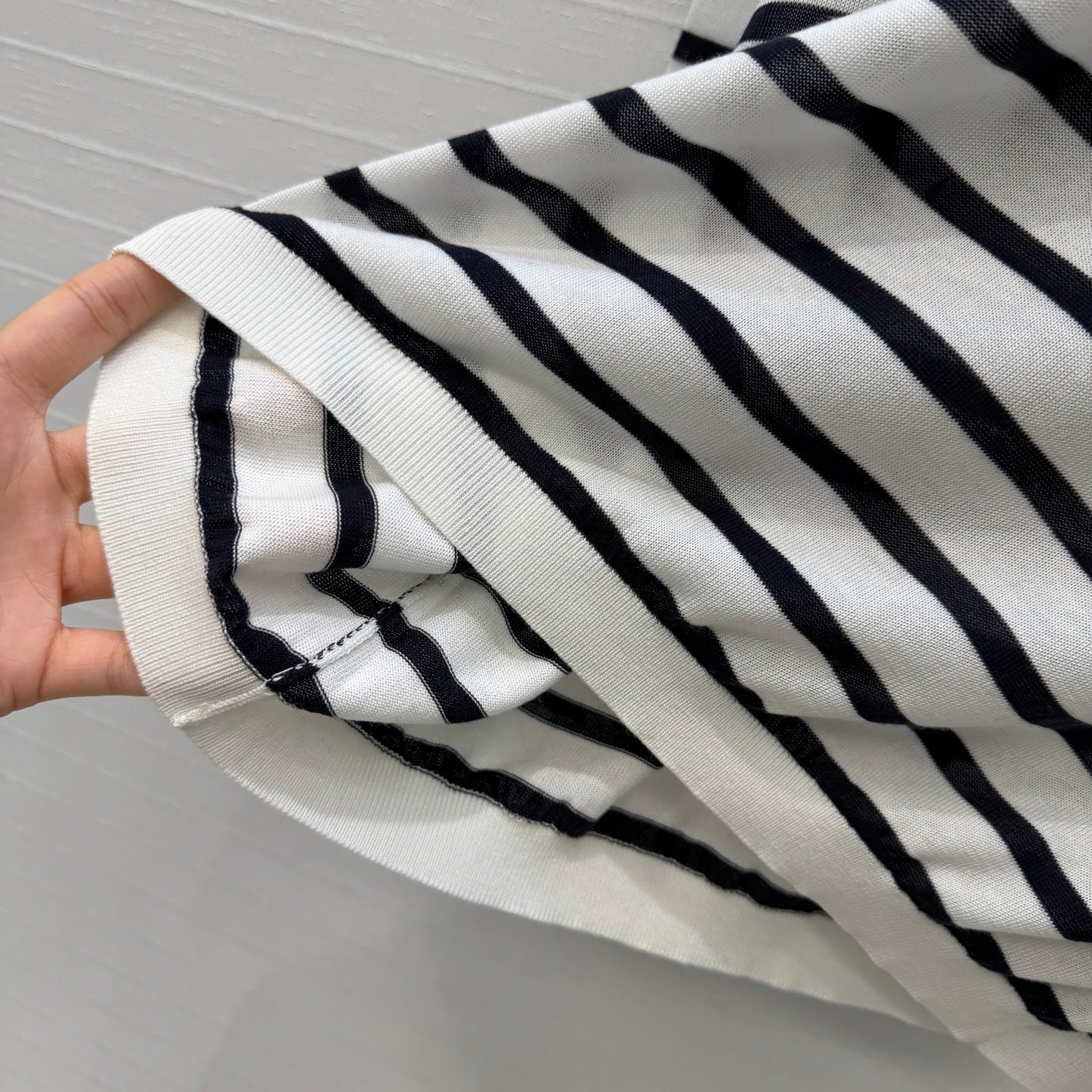 Dior 26SS Striped Lucky Number 8 Long-Sleeved Toplvet Dress