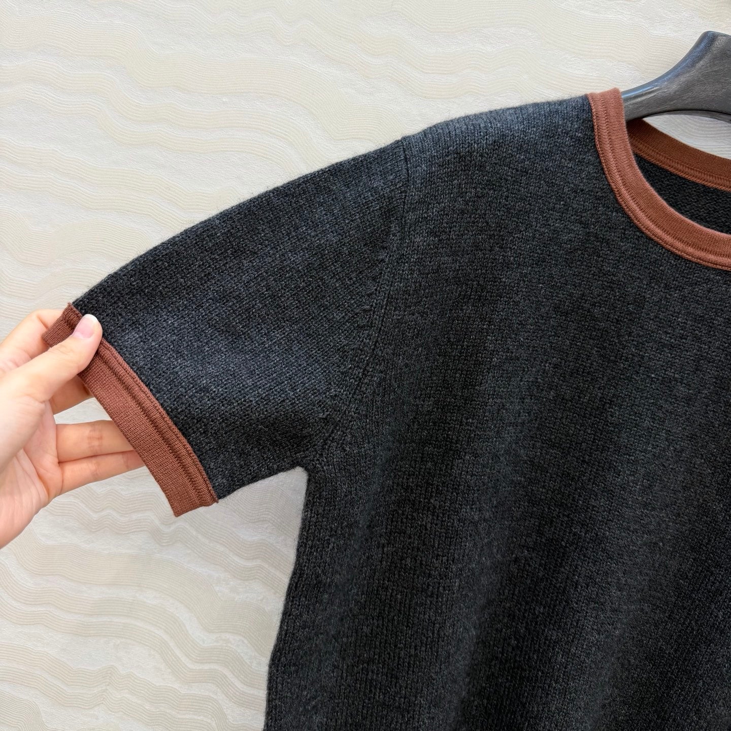 Prada 100% cashmere short-sleeved top