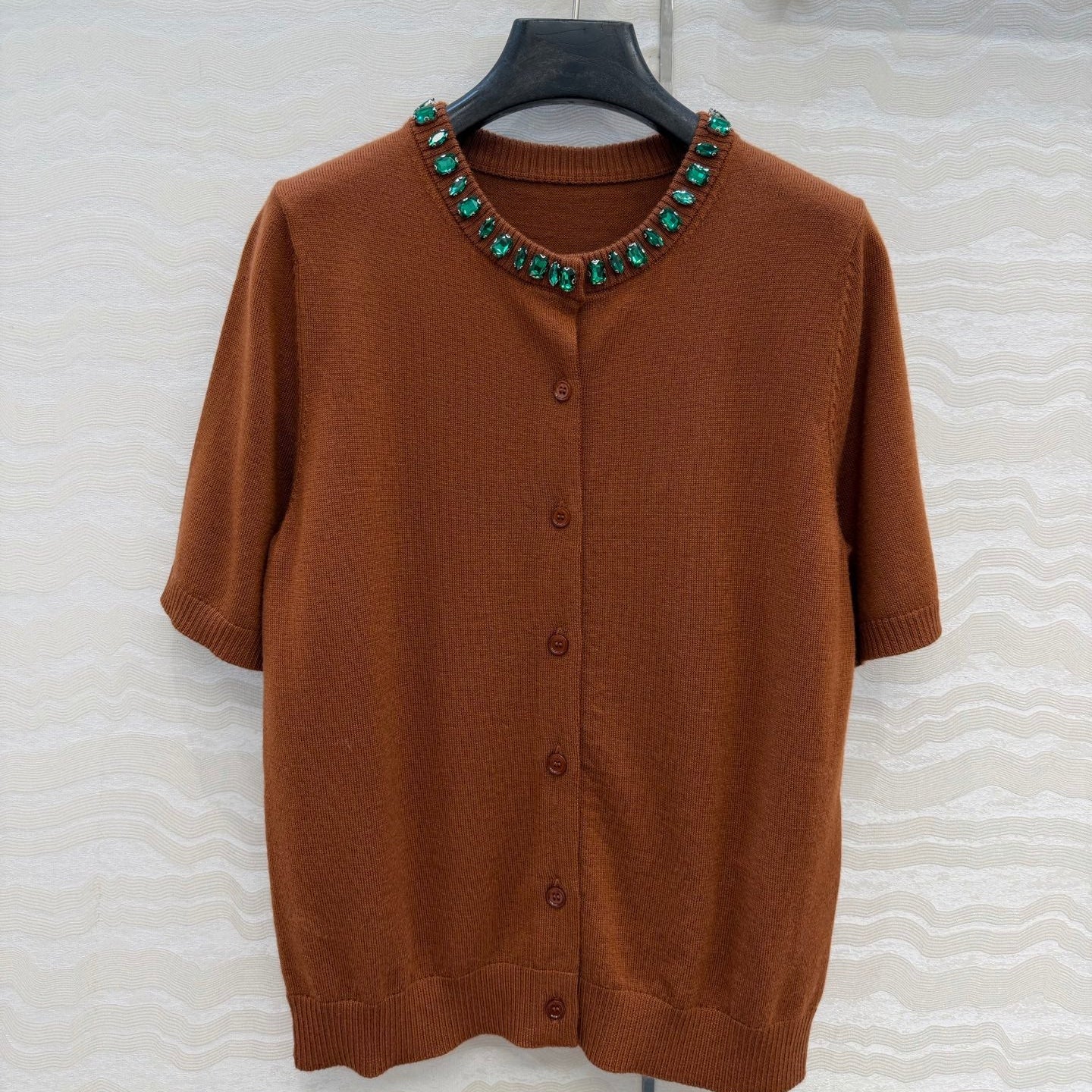 Prada wool short-sleeved cardigan