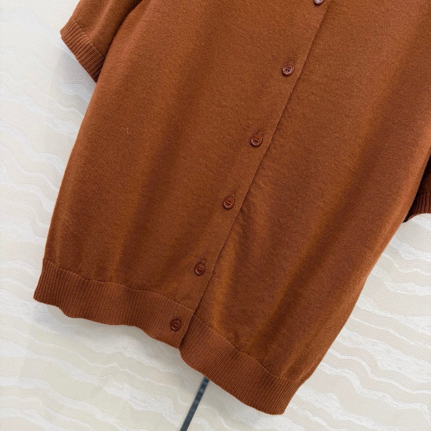 Prada wool short-sleeved cardigan