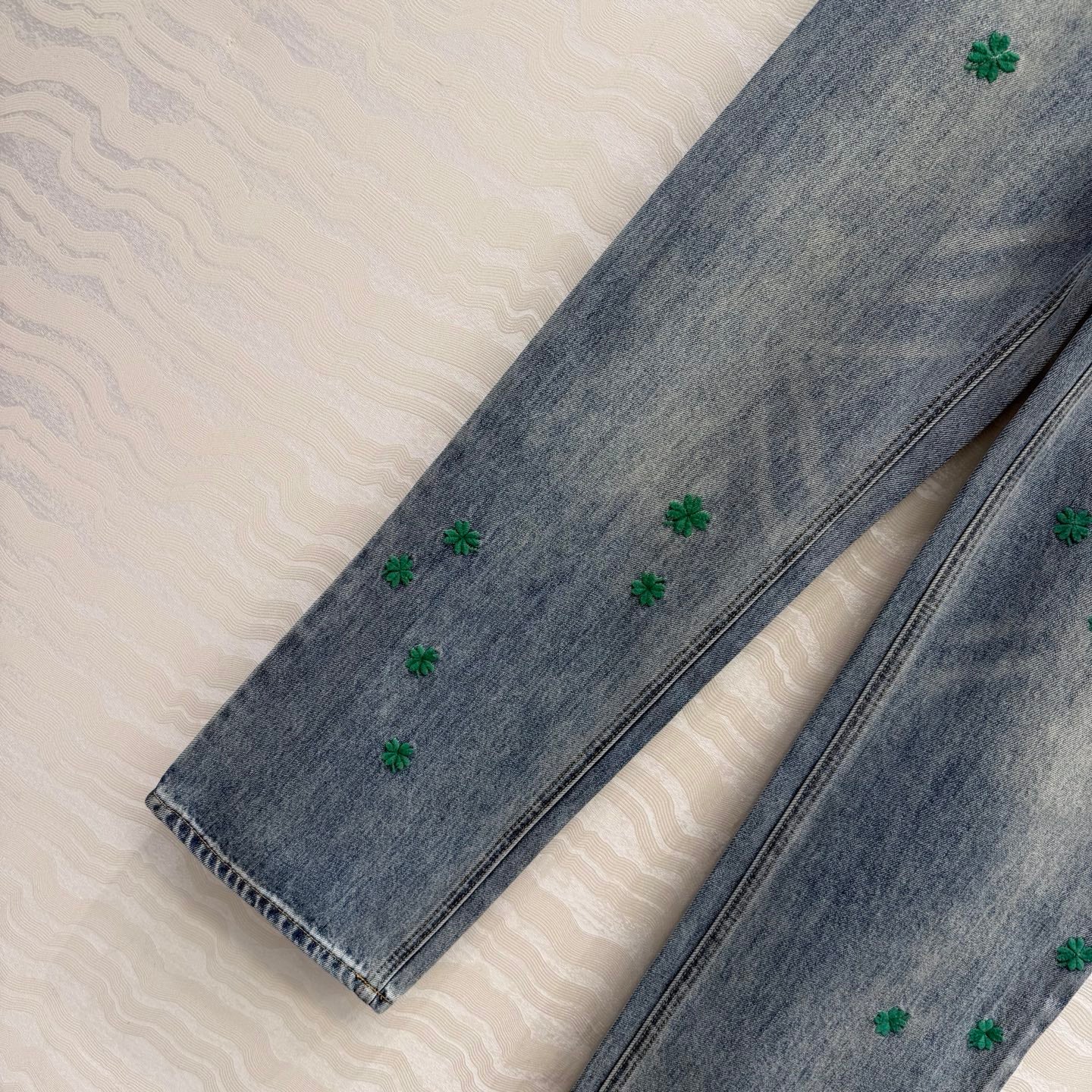 Dior 26SS Clover Embroidery Straight-Leg Trousers