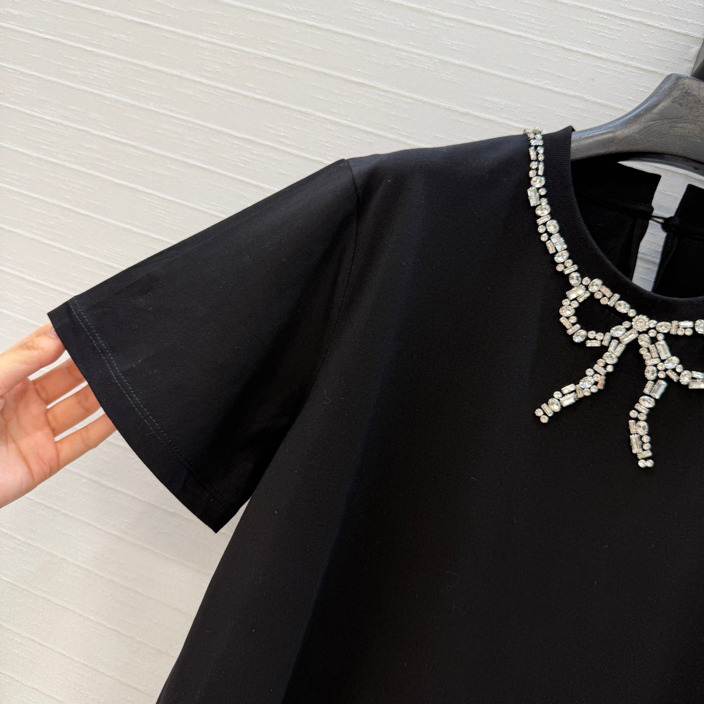 Valent* 26SS Bow-Detail Crewneck T-Shirt