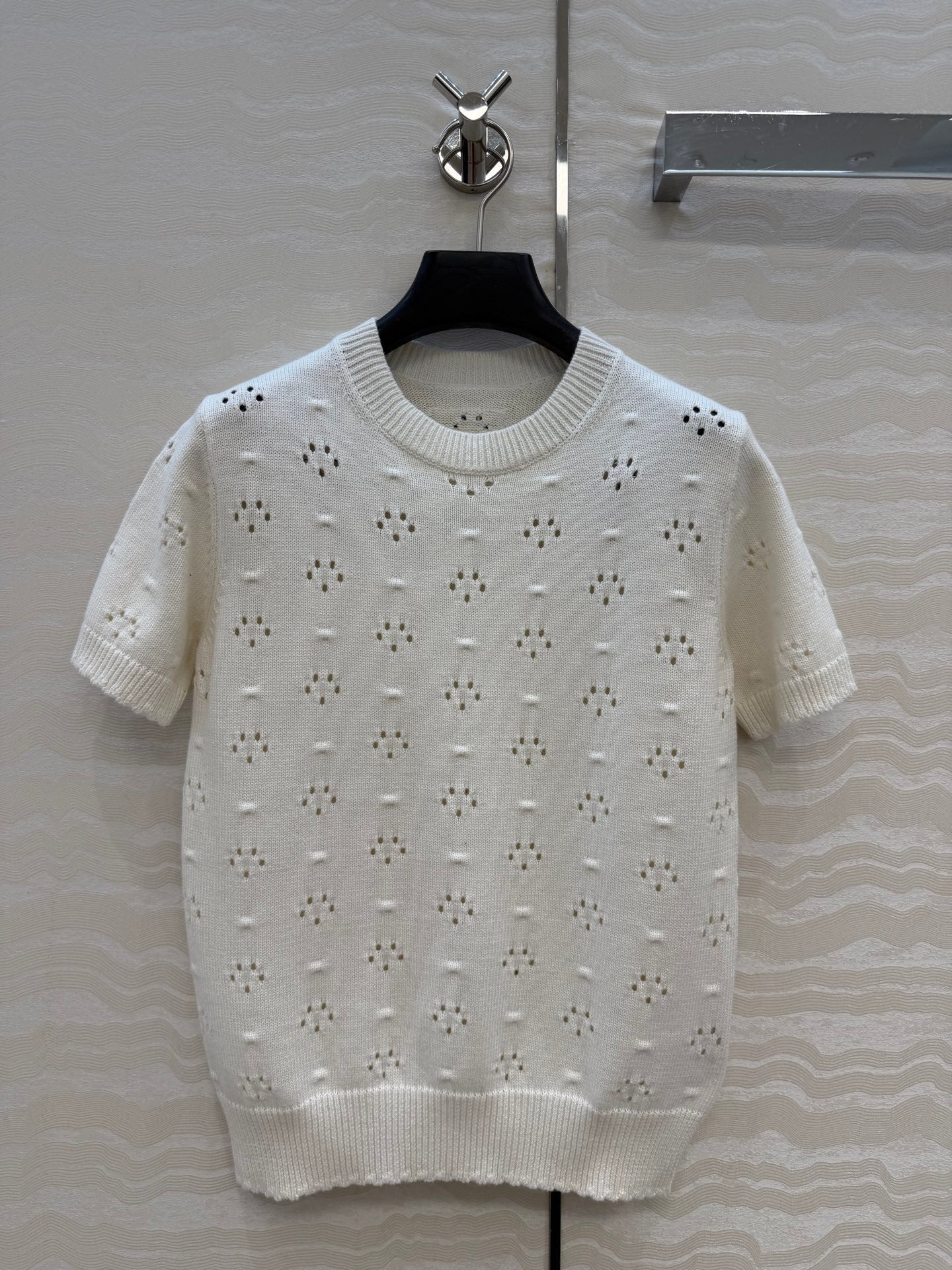 MIU* Open-Knit Top