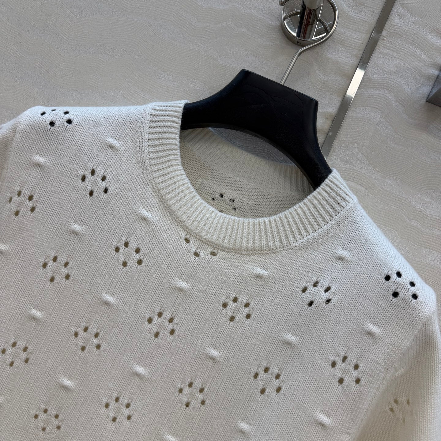 MIU* Open-Knit Top