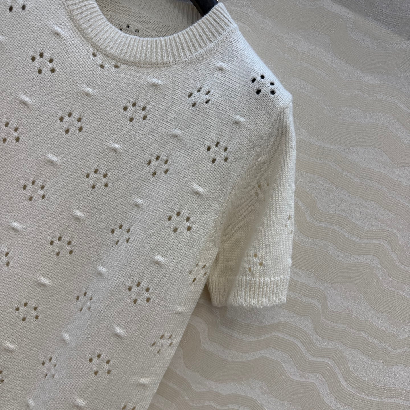 MIU* Open-Knit Top