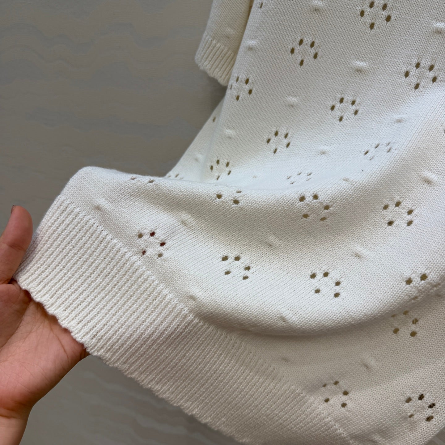 MIU* Open-Knit Top