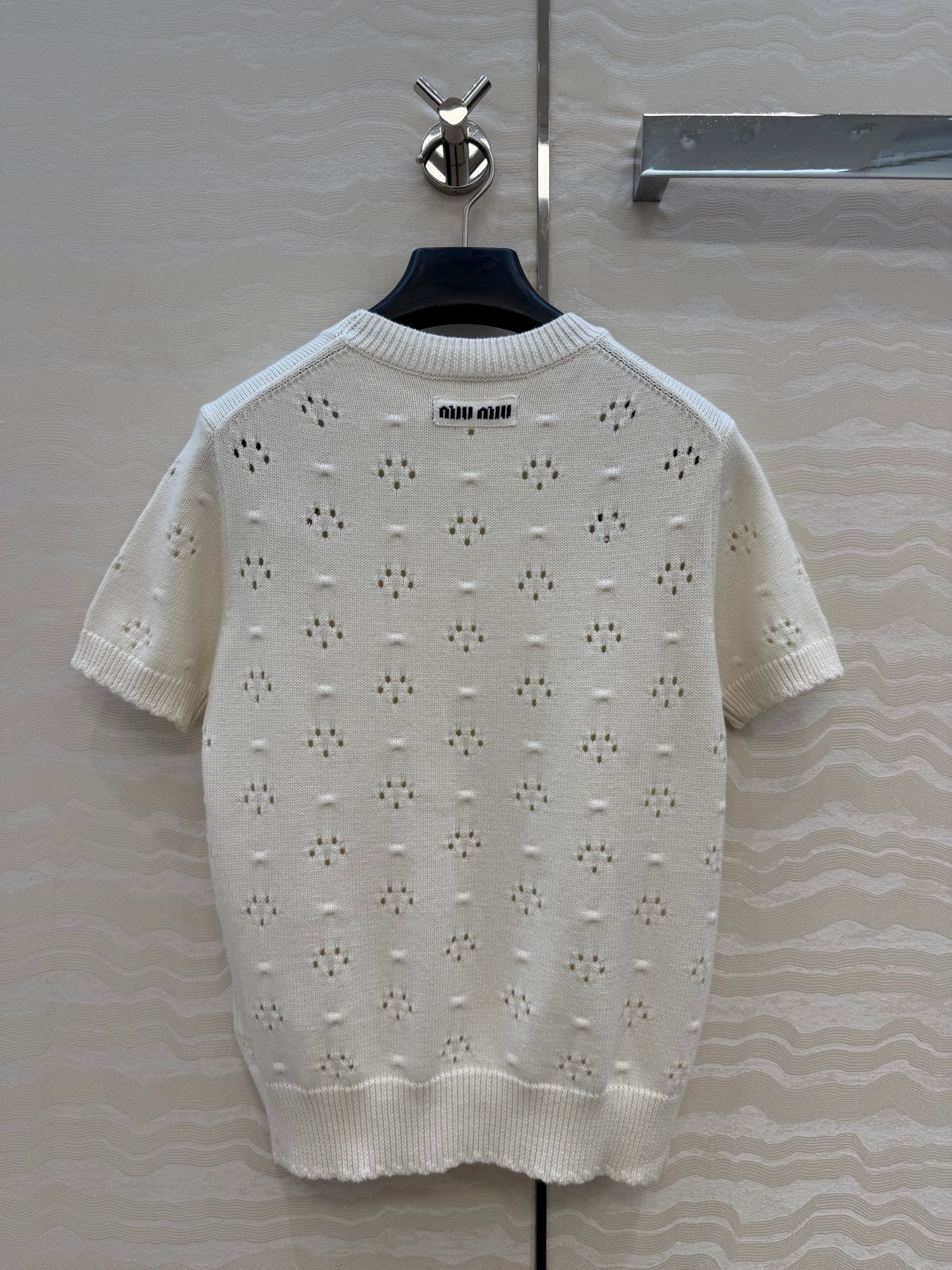 MIU* Open-Knit Top