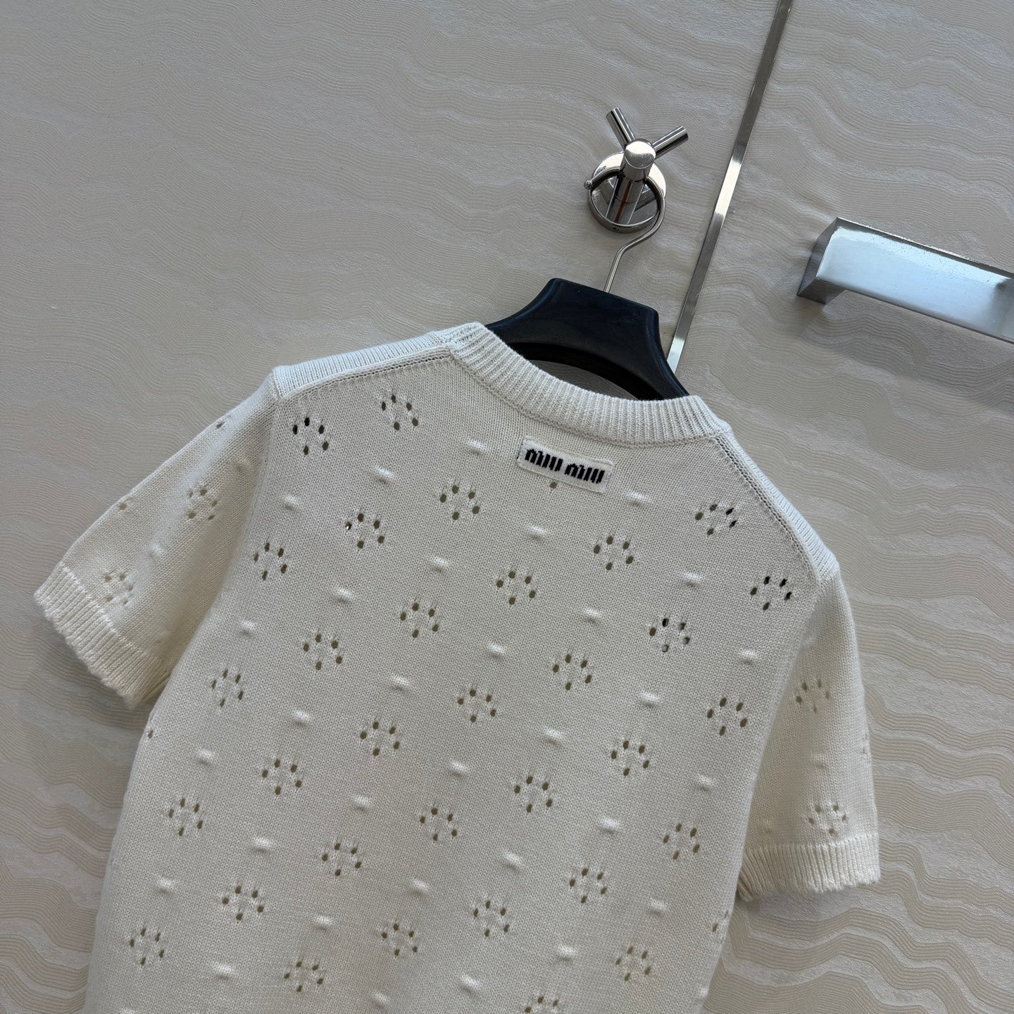 MIU* Open-Knit Top