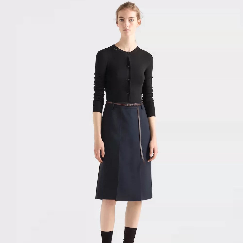 PRA* 26SS Elegant Crew-Neck Cardigan