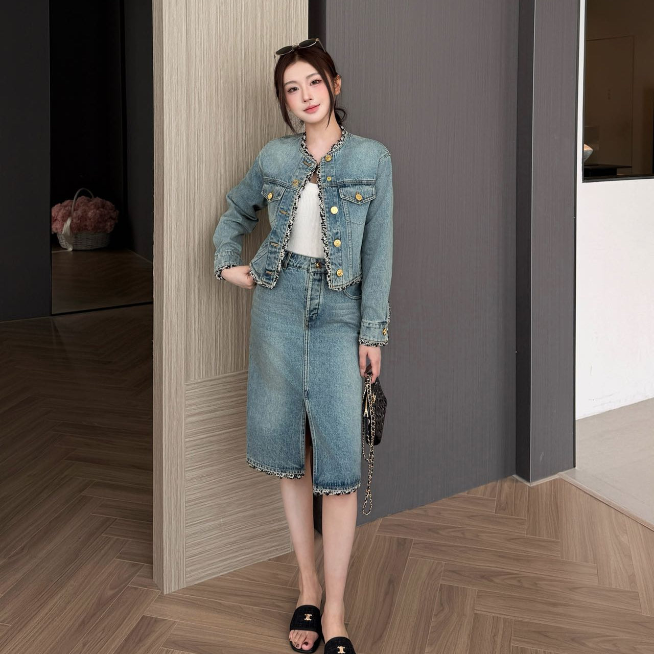 CHAN* 26SS Denim Jacket / Skirt