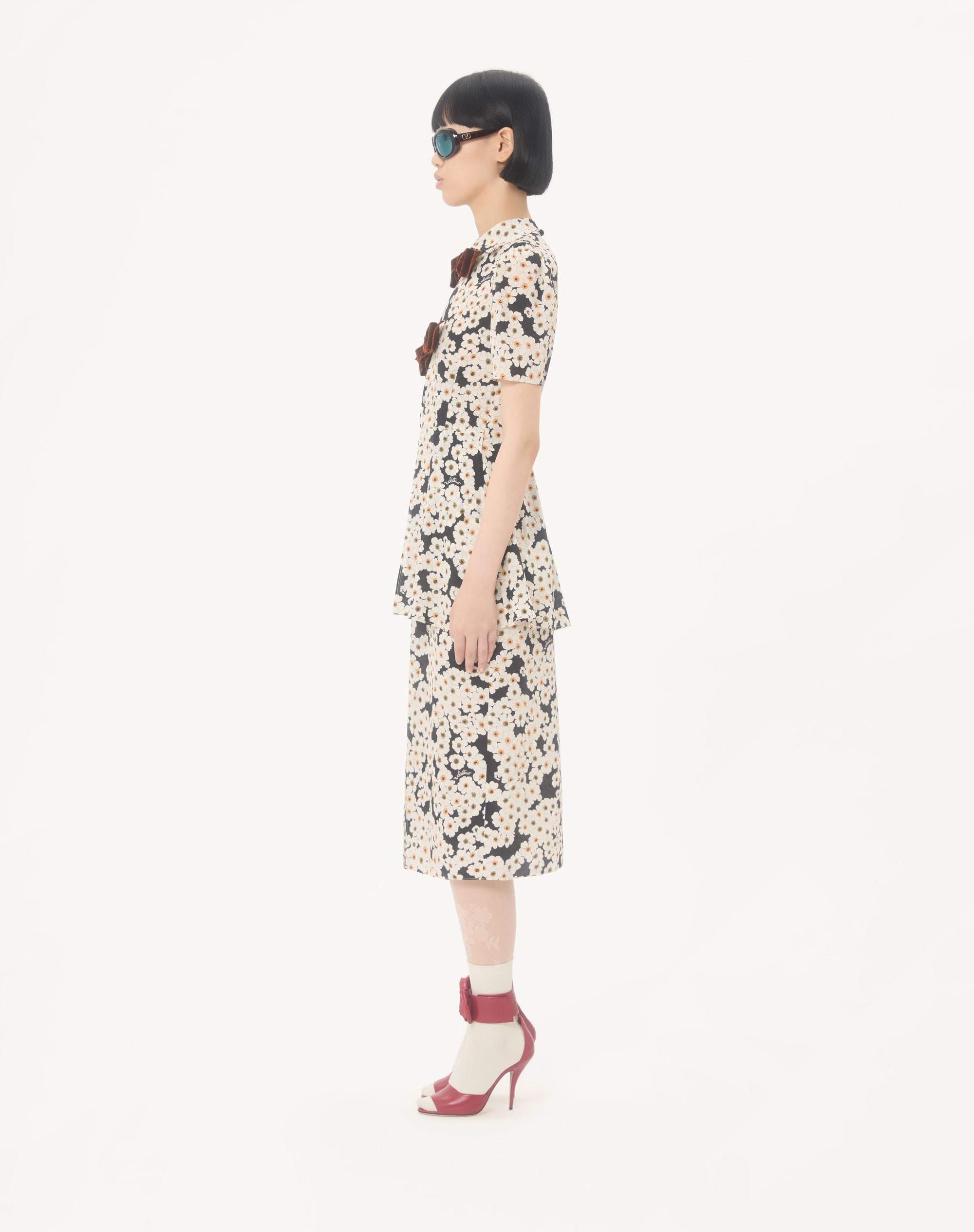 Valent* 26SS Printed Silk Dress