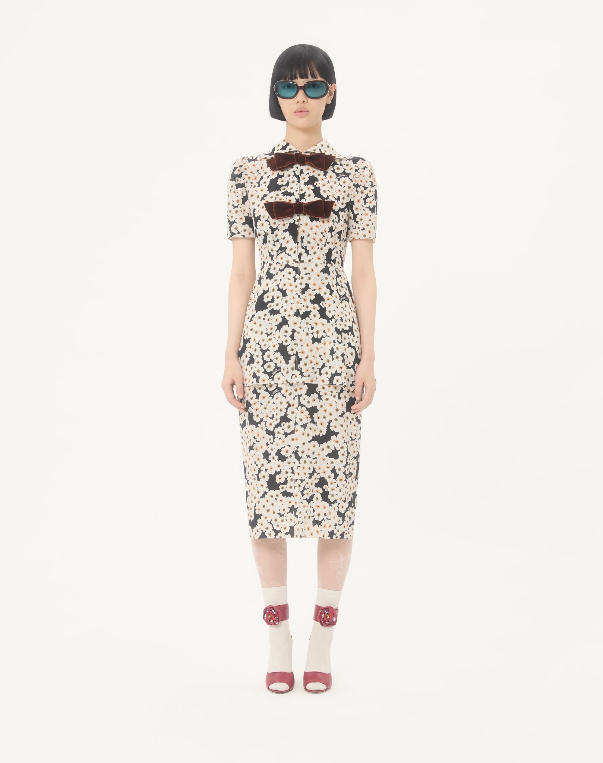 Valent* 26SS Printed Silk Dress