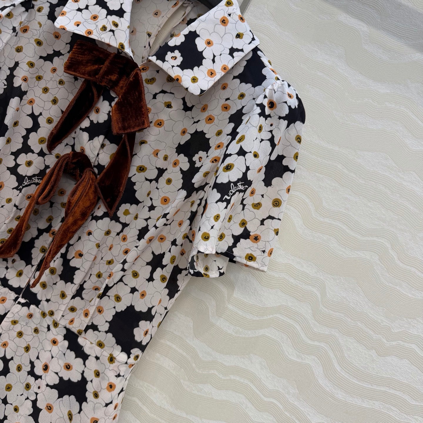 Valent* 26SS Printed Silk Dress