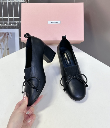 MIU* 25SS Chunky Heel Fashion Shoes VIP