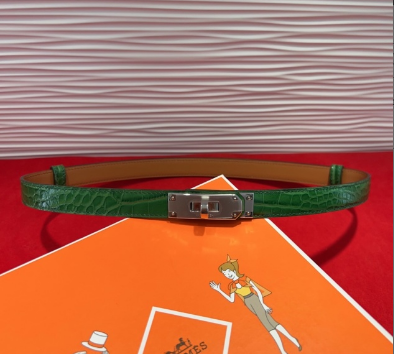 Hermes* 25SS 1.8 Crocodile Pattern Belt