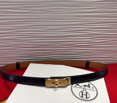 Hermes* 25SS 1.8 Crocodile Pattern Belt