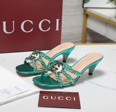 GUC* 25SS crystal woven slides VIP