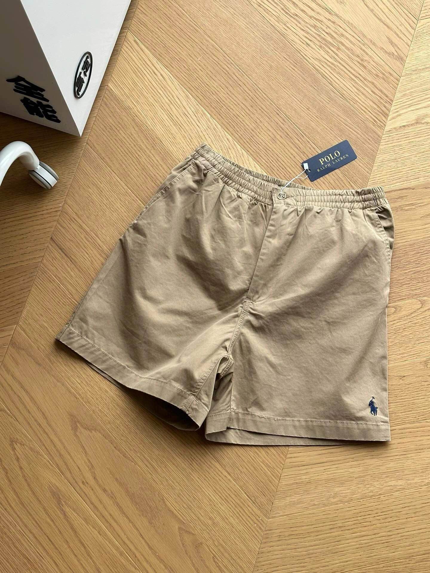 RL cotton zipper shorts