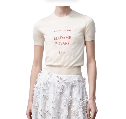 DIO* 26SS Embroidered Short-Sleeve Knit Top