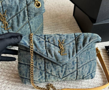 YSL*  washed denim bag