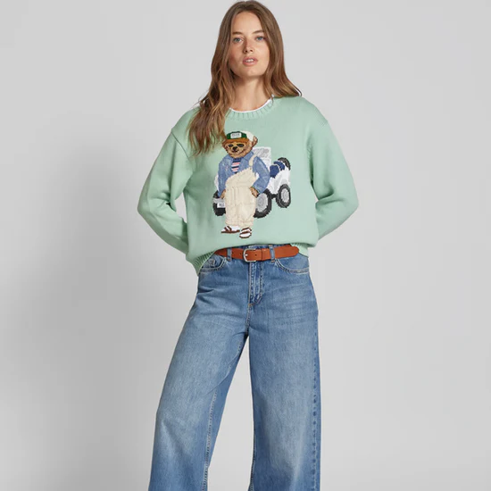 RL bear embroidered sweater
