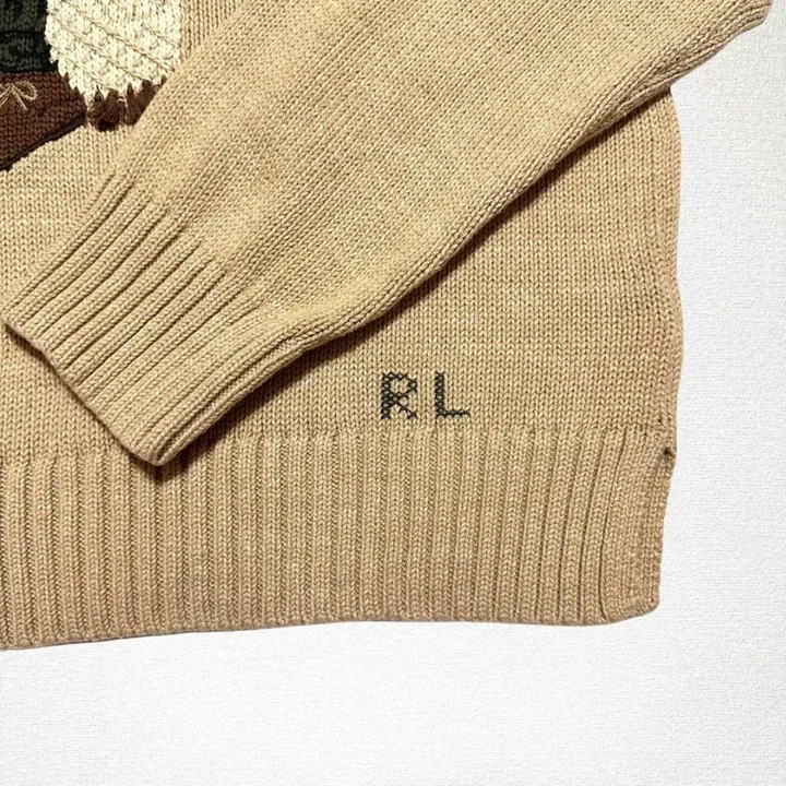 RL Bear jacquard sweater