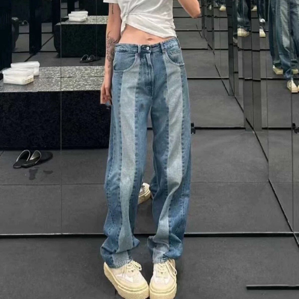 MM6 Contrast Panel Jeans