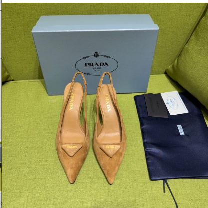 PRA* Saffiano Suede Slingback Pumps