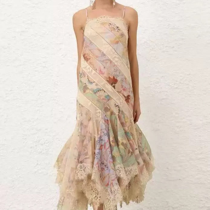 ZIMMERM* Silk and linen lace dress 1:1