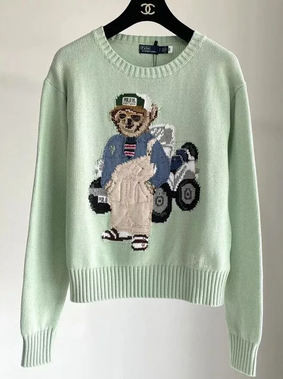 RL bear embroidered sweater