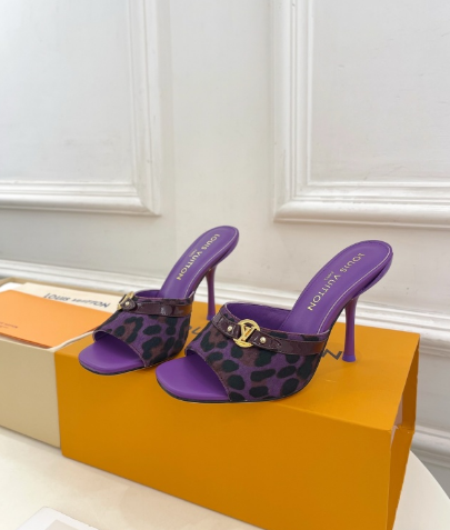 LOU* 25SS horsehair high heel slippers VIP