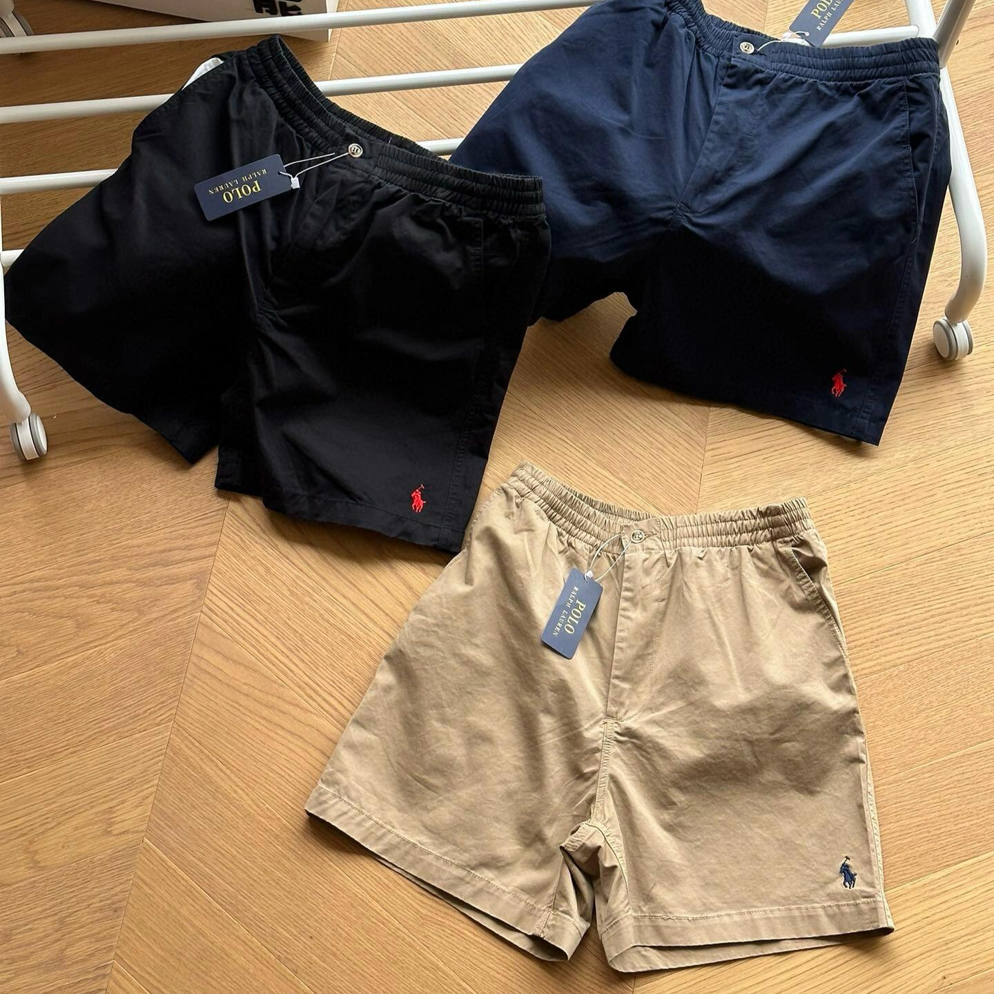 RL cotton zipper shorts