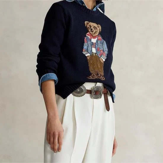 RL bear embroidered sweater