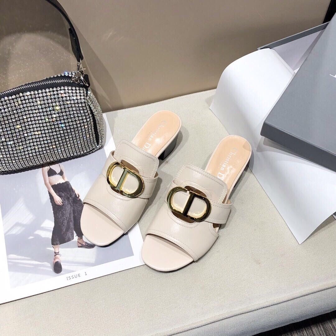 DR new CD letter flat hollow sandals