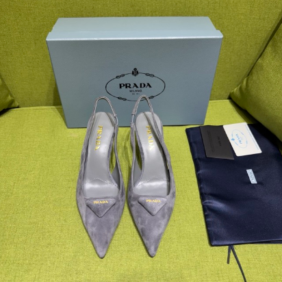 PRA* Saffiano Suede Slingback Pumps