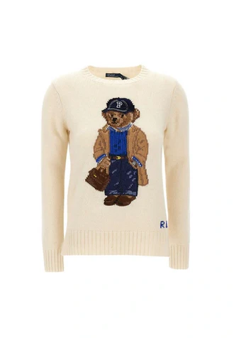 RL bear embroidered sweater
